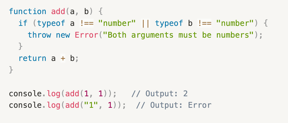Manual Checking of Data Types
