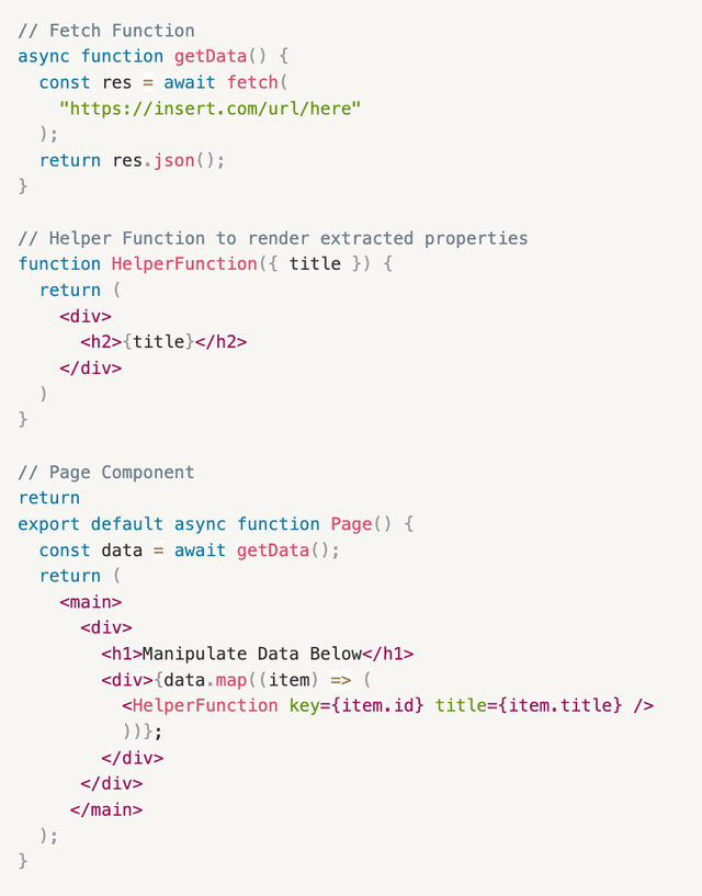 Props Function Code Block