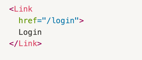 Code block of importing internal Link within <Link> React component